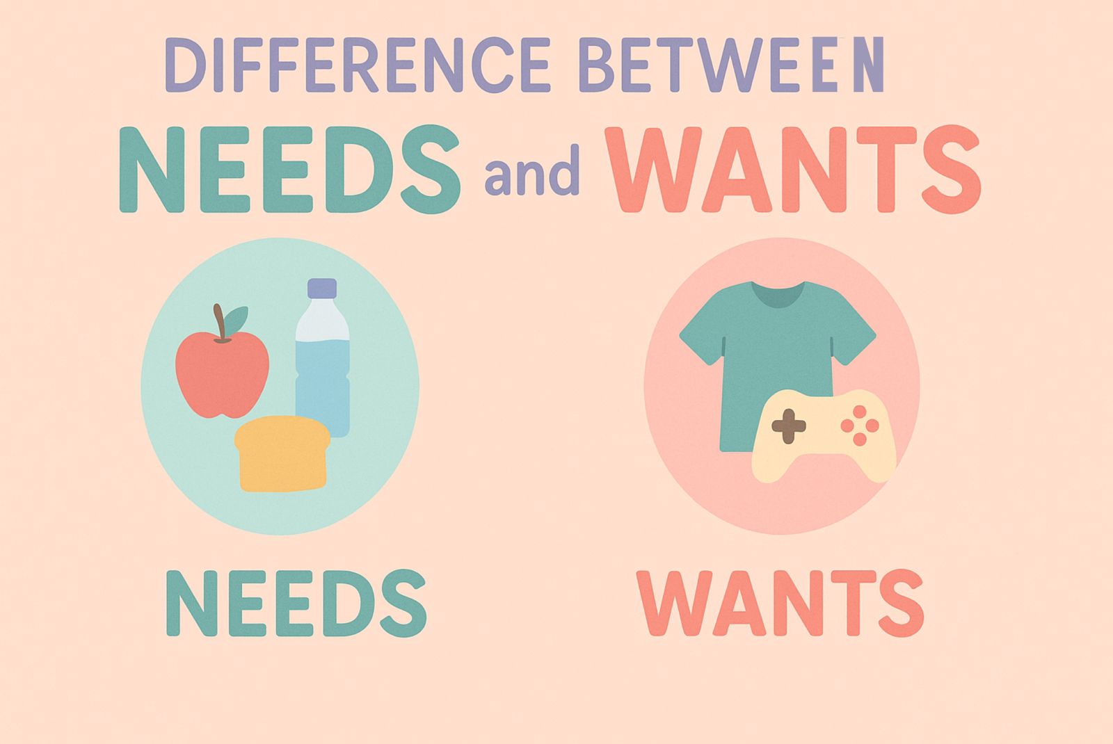 DIFFERENCE BETWEEN NEEDS AND WANTS
